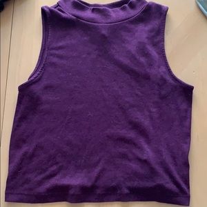 Purple/burgundy crop top tank top